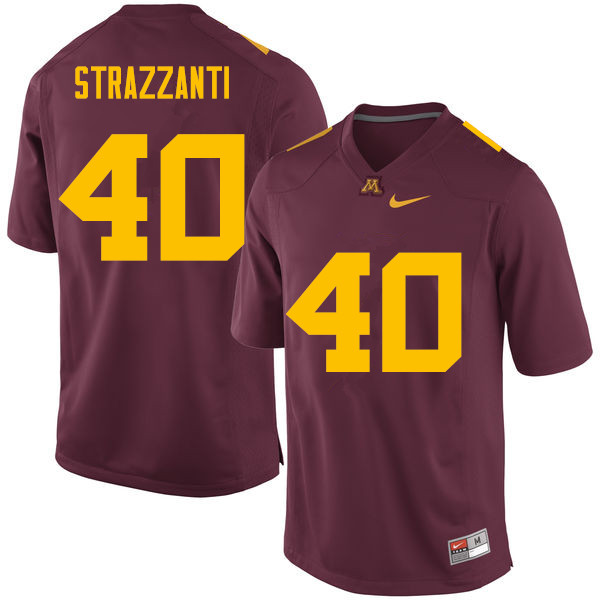 Men #40 Alex Strazzanti Minnesota Golden Gophers College Football Jerseys Sale-Maroon